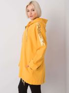 Bluza damska z kapturem, rozpinana, żółta, Relevance