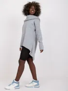 Bluza damska z kapturem, szara, Ex Moda