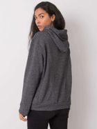 Bluza damska z kapturem, szara, Ex Moda