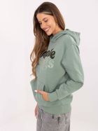 Bluza damska z kapturem, zielona, Sublevel
