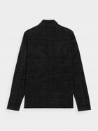 Bluza męska, rozpinana, polarowa, czarna, 4F