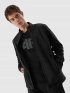 Bluza męska, rozpinana, polarowa, czarna, 4F