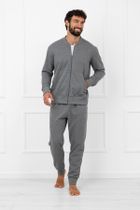 Bluza męska, rozpinana, szara, Italian Fashion