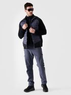 Bluza męska z kapturem, rozpinana, czarna, 4F