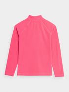 Bluza termoaktywna dziewczęca, polarowa, różowa, 4F
