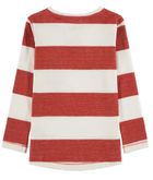 Bluzka chłopięca z długim rękawem, biało-czerwona, Tom Tailor