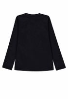 Bluzka chłopięca z długim rękawem, czarna, Tom Tailor