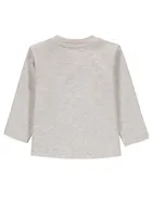 Bluzka chłopięca z długim rękawem, szara, Kanz