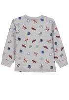 Bluzka chłopięca z długim rękawem, szara, Kanz