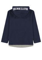 Bluzka chłopięca z długim rękawem, z kapturem, granatowa, Tom Tailor