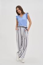 Bluzka damska bez rękawów, niebieska, Moodo