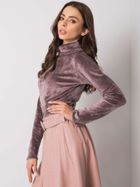 Bluzka damska z długim rękawem, beżowa, Lakerta