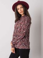 Bluzka damska z długim rękawem, brązowa, Fresh Made