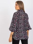 Bluzka damska z długim rękawem, czarna, Zuluna