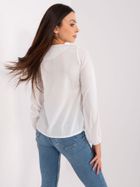 Bluzka damska z długim rękawem, ecru, Lakerta