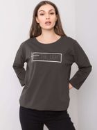 Bluzka damska z długim rękawem, khaki, Relevance