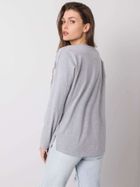 Bluzka damska z długim rękawem, oversize, szara, Relevance