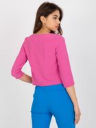 Bluzka damska z długim rękawem, różowa, Lakerta