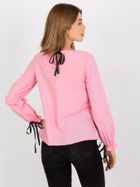 Bluzka damska z długim rękawem, różowa, Lakerta