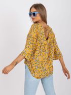 Bluzka damska z długim rękawem, żółta, Zuluna
