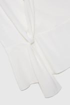 Bluzka damska z krótkim rękawem, biała, Moodo