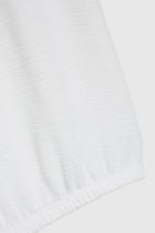 Bluzka damska z krótkim rękawem, biała, Moodo