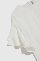 Bluzka damska z krótkim rękawem, biała, Moodo