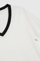 Bluzka damska z krótkim rękawem, biała, Moodo