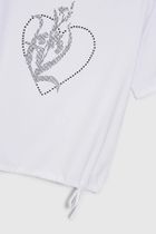 Bluzka damska z krótkim rękawem, biała, Moodo