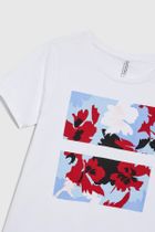 Bluzka damska z krótkim rękawem, biała, Moodo