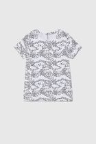 Bluzka damska z krótkim rękawem, biała, Moodo