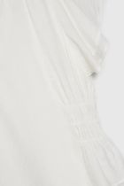 Bluzka damska z krótkim rękawem, biała, Moodo