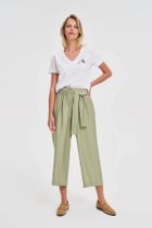 Bluzka damska z krótkim rękawem, biała, Moodo