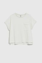 Bluzka damska z krótkim rękawem, biała, Moodo