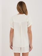 Bluzka damska z krótkim rękawem, biała, Sublevel