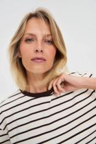 Bluzka damska z krótkim rękawem, brązowa, Moodo