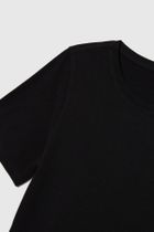 Bluzka damska z krótkim rękawem, czarna, Moodo