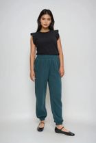 Bluzka damska z krótkim rękawem, czarna, Moodo