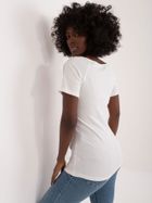 Bluzka damska z krótkim rękawem, ecru, Ambitionfly