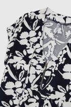 Bluzka damska z krótkim rękawem, granatowa, Moodo