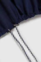 Bluzka damska z krótkim rękawem, granatowa, Moodo