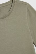 Bluzka damska z krótkim rękawem, khaki, Moodo