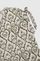 Bluzka damska z krótkim rękawem, khaki, Moodo