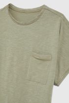 Bluzka damska z krótkim rękawem, khaki, Moodo