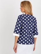 Bluzka damska z krótkim rękawem, niebieska, Lakerta