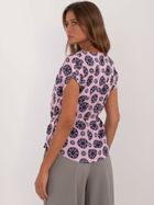 Bluzka damska z krótkim rękawem, różowa, Lakerta