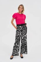 Bluzka damska z krótkim rękawem, różowa, Moodo