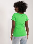 Bluzka damska z krótkim rękawem, zielona, Ambitionfly