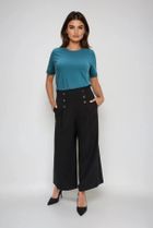 Bluzka damska z krótkim rękawem, zielona, Moodo