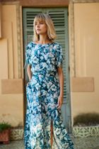 Bluzka damska z krótkim rękawem, zielona, Moodo